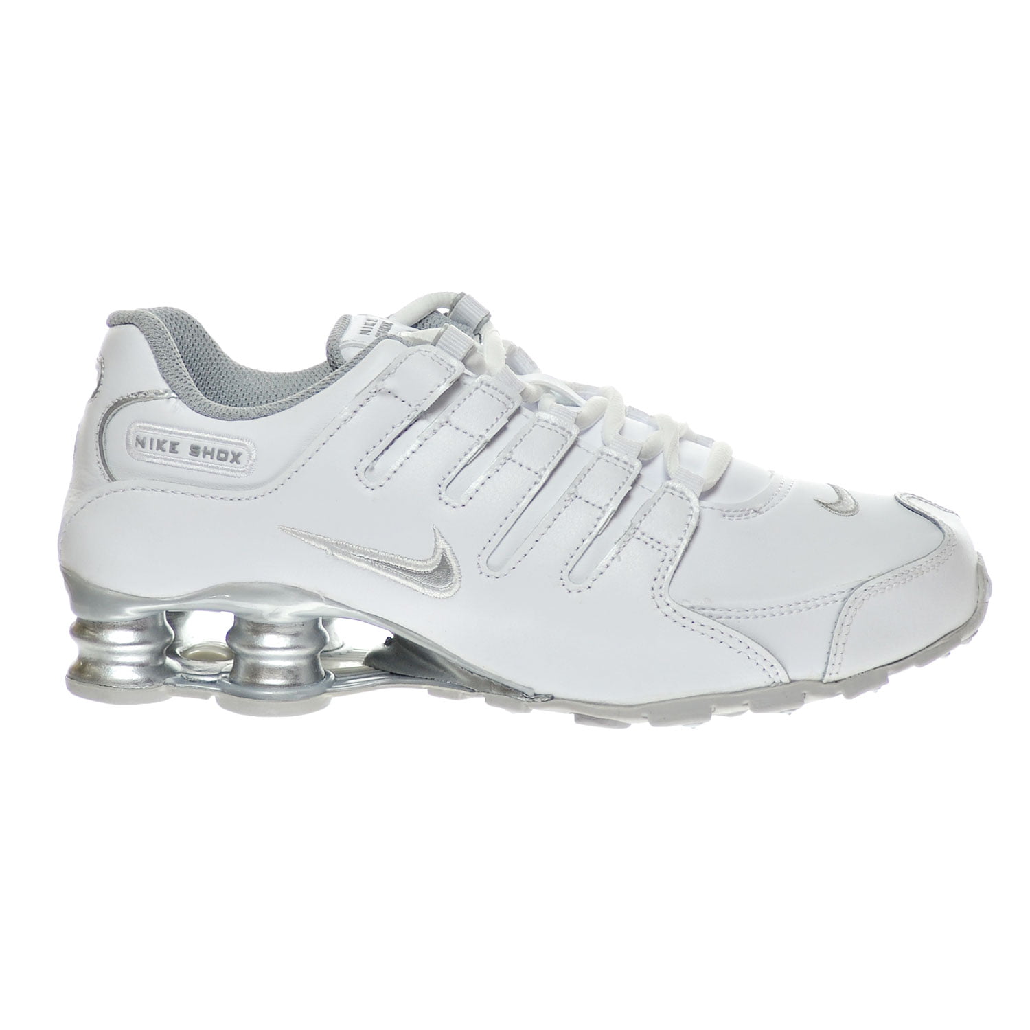 Nike Shox NZ SI ( GS) Big Shoes White/Metallic Grey 317929-106 (4.5 M US) -