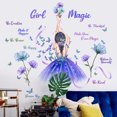 thumbnail image 2 of Un conjunto de flores, mariposas, niña, pegatina de pared, calcomanía, anuncio decorativo, 2 of 4
