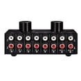 thumbnail image 1 of Switcher 6 in 2 Out or 2 in 6 Out Headphone Speaker Switcher Stereo Sound Source Signal Selection Switcher, Interface Adopts RCA Design Manual Switch, 1 of 8