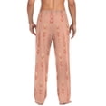 thumbnail image 2 of Chevron Flowers Pattern Men's Lightweight Pajama Bottoms Stretch Elastic Waist Side Pockets Spring Fall, 2 of 7