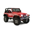 thumbnail image 2 of Bushwacker By RealTruck Jeep Flat Style 4 Pc Black Textured Fender Flares Compatible with 97-06 Jeep Wrangler TJ, 2 of 5