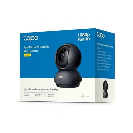 Tapo Pan\/Tilt AI Home Security Wi-Fi Camera, Monitor, 1080P, Motion & Person Detection, Night, Card Slot, Voice Control, No Hub Required, 2-Pack (Tapo C200P2)