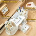 thumbnail image 3 of 360-Degree Rotating Desk Organizer with 3 Drawers, Multi-Functional Pencil Holder for Desk, Desk Organizers and Accessories with 10 Slots Pencil Holder + 3 Drawer for Office Home, 3 of 4