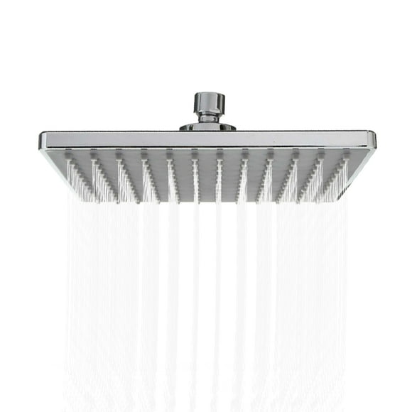 Zootealy 8 Inch Square Rain Showerhead G1/2 Adjustable High Pressure Shower Head Bathroom Shower Head Spray Showerhead Polished Chrome Bath Rain Shower Head Replacement