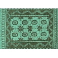 thumbnail image 1 of Ahgly Company Machine Washable Indoor Rectangle Southwestern Turquoise Blue Country Area Rugs, 4' x 6', 1 of 4