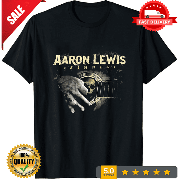 Rare Aaron Lewis Black Color 100% Cotton T-shirts Gift For fan, ULTRA LIMITED-TH68703