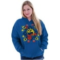 thumbnail image 3 of Ugly Christmas Pixel PACMAN Snowflake Unisex Plus Size Hoodie Brisco Brands 4X, 3 of 5
