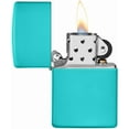 thumbnail image 5 of Zippo Lighter - Personalized Custom Message Engrave on Classic with Zippo Logo Windproof Lighter (Flat Turquoise 49454), 5 of 7