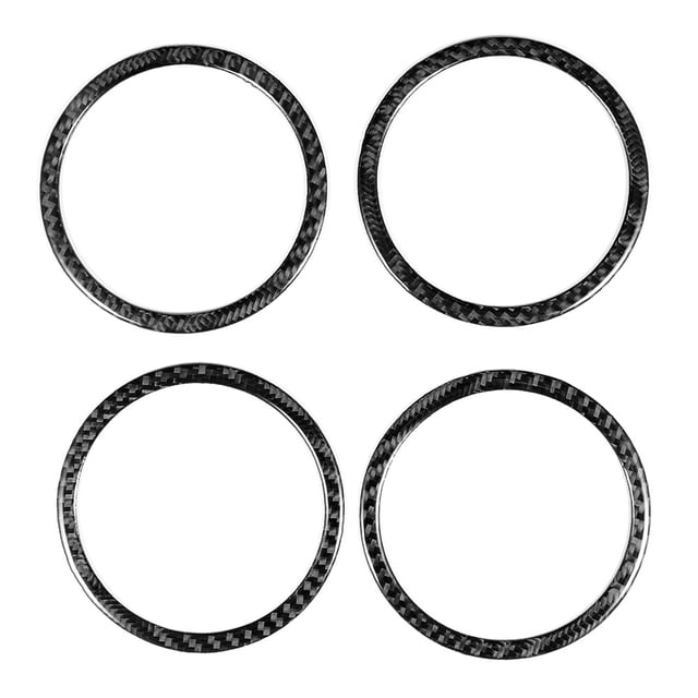 4 piezas de pegatinas de marco de fibra de carbono para cubierta de altavoz de audio de puerta de coche, aptas para F25 X3/F26 X4/F07 5GT