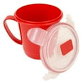 thumbnail image 2 of Home Basics Tasse à Soupe Micro-Ondes avec Couvercle Ventilé, Rouge, 24 Onces, 2 of 5