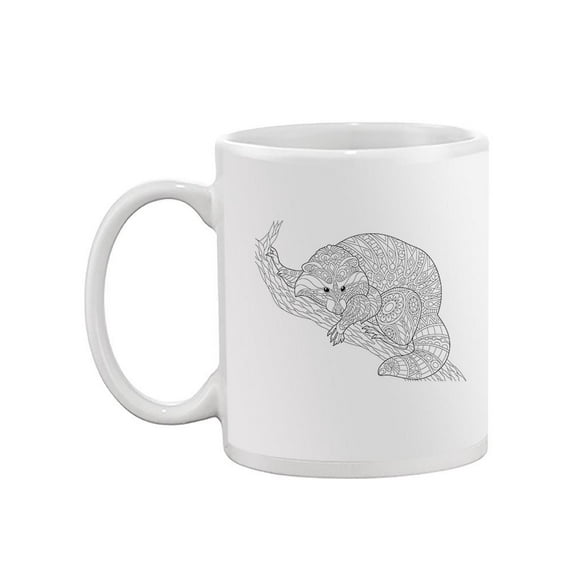 Raccoon In Zentangle Style Mug - Image by Shutterstock