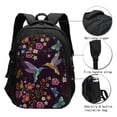 thumbnail image 3 of Disketp Humming Bird Mochila de Viaje Estampada para Laptop con Puerto de Carga USB, Mochila Impermeable para Computadora – Regalo para Hombres y Mujeres, 3 of 7