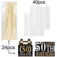 thumbnail image 5 of 24pcs 50th Birthday Photo Booth Props - Black And Gold Party Decoration, 5 of 5