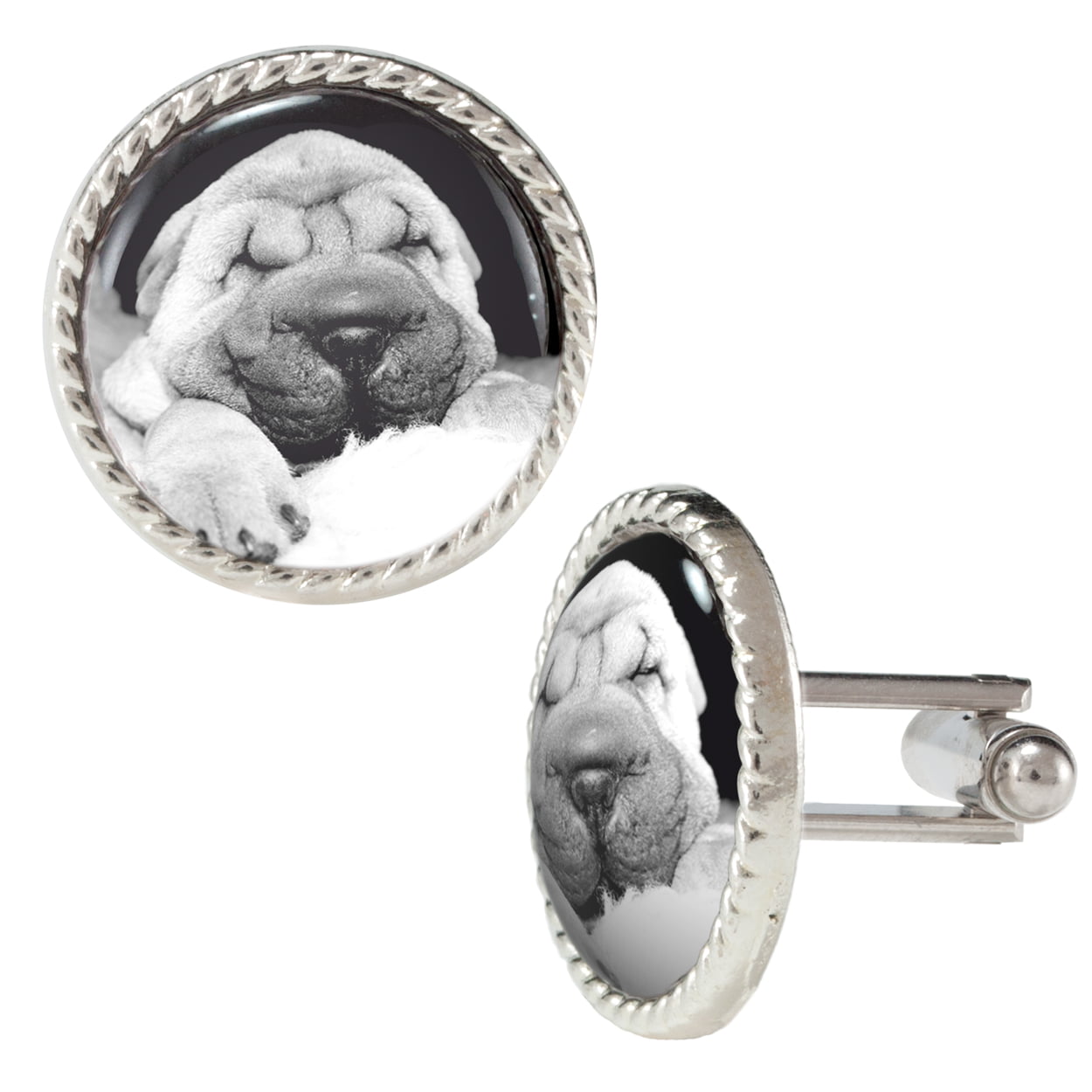 A tie tack with a Shar Pei dog A new collection with the geometric dog Men\u2019s jewelry