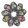 thumbnail image 4 of 9x Golf Iron Headcovers shamjiam PU a prueba de agua negro, 4 of 8