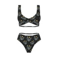 thumbnail image 4 of Daiia Faces Of The Cat Women's Bikini Set Two Piece Swimsuit High Waisted Bikini Adjustable Straps Bikini Perfect for Beach, Pool, and Summer Vacation-X-Large, 4 of 9