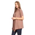 thumbnail image 3 of MOA Collection Casual Open Front Short Sleeve Cardigan, 3 of 5