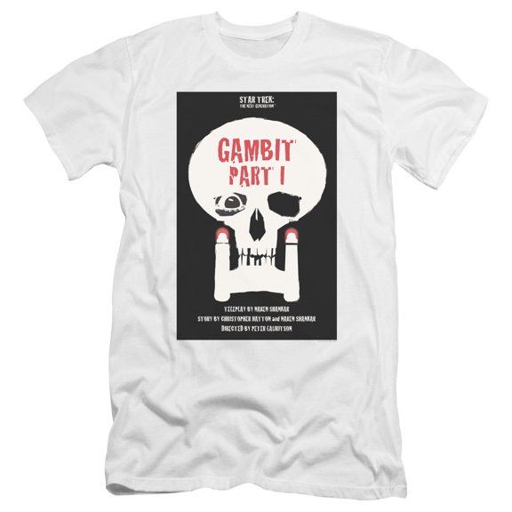 Star Trek Tng Season 7 Episode 4 Premium Canvas Adult Slim Fit 30/1 T-Shirt White