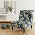 thumbnail image 2 of Designart "Magnolia Blue Artistic Splendor" Blue Floral Upholstered Accent Chair - Cottage Arm Chair For Living Room, 2 of 7