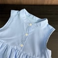 thumbnail image 5 of Cethrio Summer Dresses for Girl 2026, Gifts Casual Crew Neck Sleeveless Kids Midi Dresses Blue Size 6-7 T, 5 of 7