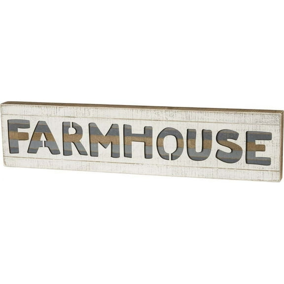 Primitives Slat Box Sign - Farmhouse