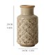 thumbnail image 2 of Florero con patrón en relieve Vintage, decoración for el hogar y la sala de estar, mesa de flores de cerámica, decoración de arreglos florales, 2 of 7