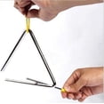 thumbnail image 1 of Aliotech Instrument de Percussion Triangulaire en Acier de Qualité Sonore Supérieure avec Frappeur (4 Pouces), 1 of 1