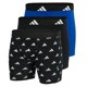 thumbnail image 1 of adidas Calzoncillos bóxer para hombre, Lote de 3 - Boxer Briefs, Active Flex Cotton, Logo Negro/Blanco/Azul L (Large), 1 of 3