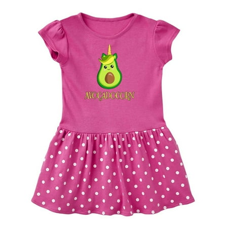 

Inktastic Avocadocorn Avocado with Unicorn Horn and Ears Gift Toddler Girl Dress