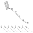 thumbnail image 1 of Uxcell 20Pack 7.48" Wall Mount Waved Hanger Rack 5 Beads, Metal Garment Display Hooks, 1 of 6