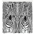 thumbnail image 2 of Ambesonne Black White Shower Curtain, Savannah Zebra Stripe, 69"Wx84"L, Black White, 2 of 4