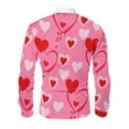 thumbnail image 5 of MaFYtyTPR Valentine's Day Men's Shirts Long Sleeve Lapel Collar Creative Printed Button Shirt Top for Man Hot Pink S, 5 of 5