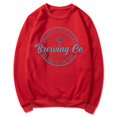 thumbnail image 4 of Red Cropped Hoodie Women, Crop Sweatshirts For Women, Womens Oversized Sweatshirts, Mama Boobery Brewing Co Sweatshirt Women Mama Crewneck Long Sleeve Graphic Shirts Mom Breastfeeding Pullover Tops, 4 of 4