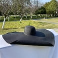 thumbnail image 2 of Floppy Straw Hat Summer Oversized Sun Hat Large Brim Beach Anti-UV Sun Protection Foldable Roll Up, 2 of 2