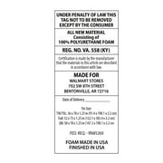 Mainstays Twin/Twin XL 1.25 Inch 7-Zone Foam Mattress Topper
