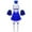 Blue, variant on Alvivi Cheer Leader Performance Dress for Girls Cheerleading Outfits Carnival Fancy Party Dress Up Blue 3-4