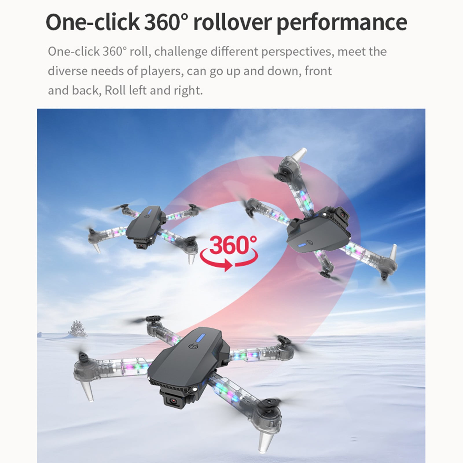 Drone with 1080P Camera, Foldable WiFi FPV RC Quadcopter with Altitude Hold, Long Flight Time for Beginners