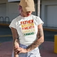 thumbnail image 2 of Father, Husband, Meat Smoker, Legend, Grilling Dad Father's Day & Birthday, Heather Grey T-Shirt, 2XL, 2 of 5