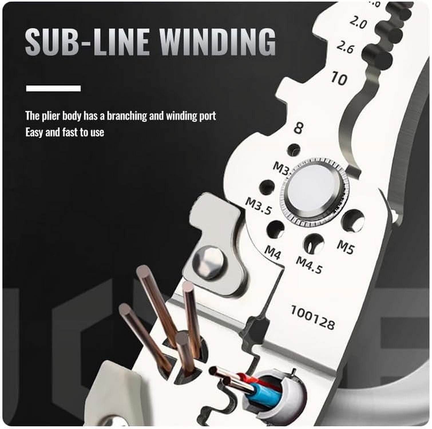 Multifunctional Wire Stripper Crimper Cable Cutter Pliers, Professional Electrical Wire Stripping Tool, Self Adjusting Wire Stripper and Cutter for Electrical Cable Cutting, Crimping Tool（2Pcs）