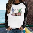 thumbnail image 2 of Honeeladyy Discount Womens Raglan Sleeve Shirt Pullover Tops Casual Looseweight Easter Bunny Printed Long Sleeve Pullover Cute Rabbit T-Shirt Tops, 2 of 9