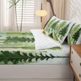 thumbnail image 4 of catabedysis Watercolor Camping Zipper Full Size Comforter Sets with Fitted Sheet and 2 Pillowcases,Tropical Botanical Tree Zipper Bedding Set For Boys,Multicolor,Reversible,4 Pieces, 4 of 7