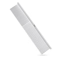 thumbnail image 1 of Ropo Dog Comb Tool For Removing Matted Fur - Pet Dematting Comb With Rounded Teeth And Non-Slip Grip Handle - Prevents Knots And Mats For Long And Short Haired Pets (Square Handle Silver), 1 of 5