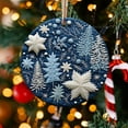 thumbnail image 3 of OAVQHLG3B Acrylic Christmas Ornaments Blue and White Forest Decorations Christmas Tree Hanging Ornaments Navy Blue Snowman Christmas Decor for Christmas Crafts Xmas Trees Door Farmhouse Decor, 3 of 7