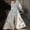 White, variant on MORTTIC Women's Floral Print V-Neck Elegant Flare Sleeve High Slit Formal Maxi Dress for Weddings Parties White,S