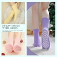 thumbnail image 5 of YOMYM 6 Pairs Non Slip Socks for Women Winter Fuzzy Slipper Socks Soft Fluffy Socks with Grips, 5 of 8