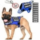 thumbnail image 1 of Chaleco para perros de servicio MOOGROU con etiqueta de identificación y 10 parches, color azul S, 1 of 7