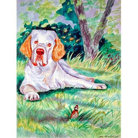 Clumber Spaniel Flag - Garden Size, 11 x 15 in.