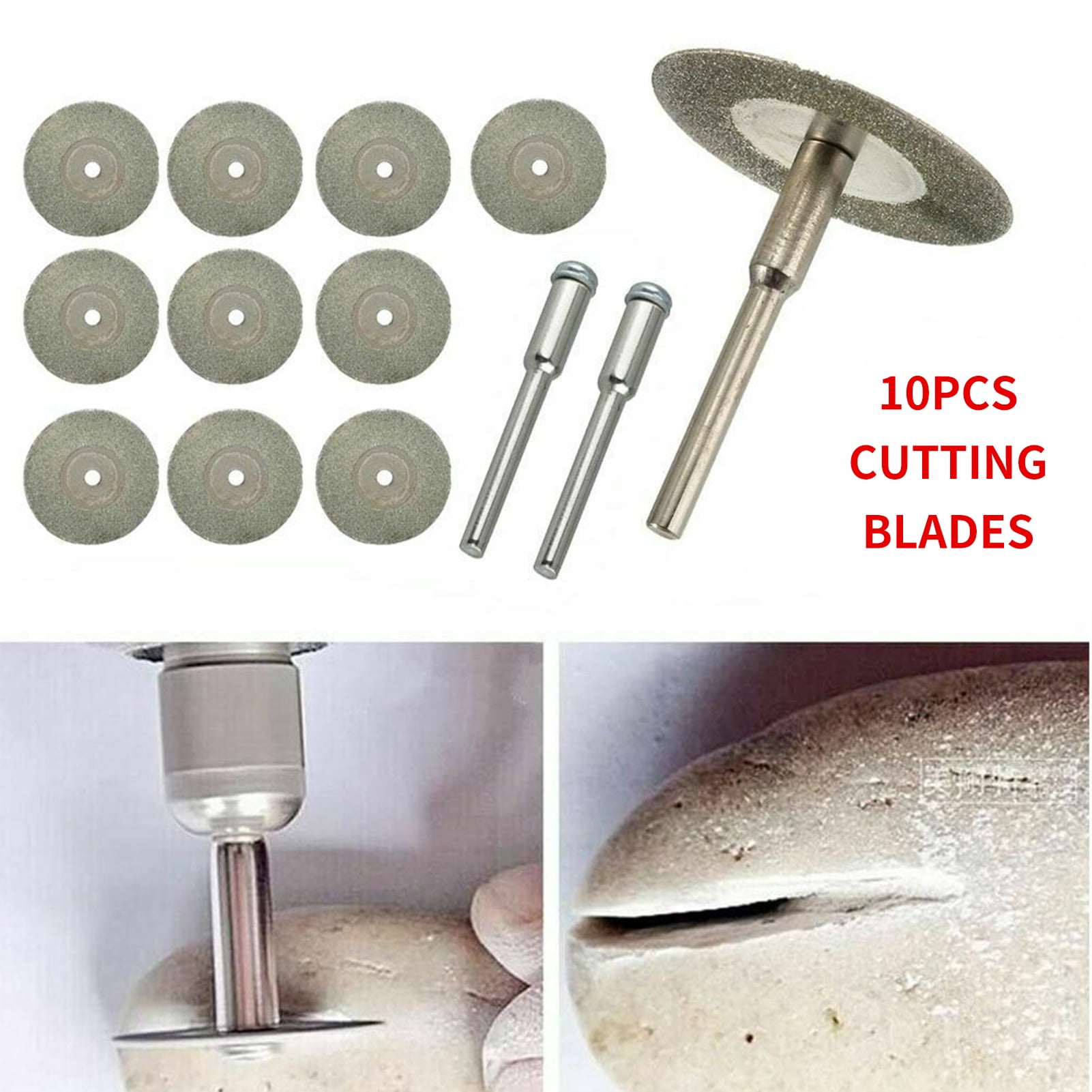 10x 20mm Diamond Cutting Wheels Cut Off Rotary 2x Arbor Drill for Power Durable 