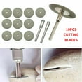 thumbnail image 2 of TFixol 10pcs Diamond Cutting Wheel Sawing Bladings with 2 Connection Shanks 20mm/0.79in Cut-off Cutter Discs for Dremel Rotary Tool, 2 of 7