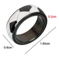 thumbnail image 2 of Hombres Mujeres Ancho 8 mm Spinner Spinning Baloncesto Diseño de fútbol Anillo Cool Wedding Band, World Cup Soccer Party Favors Supplies MFZFUKR CPB-CJZ842-4, 2 of 5